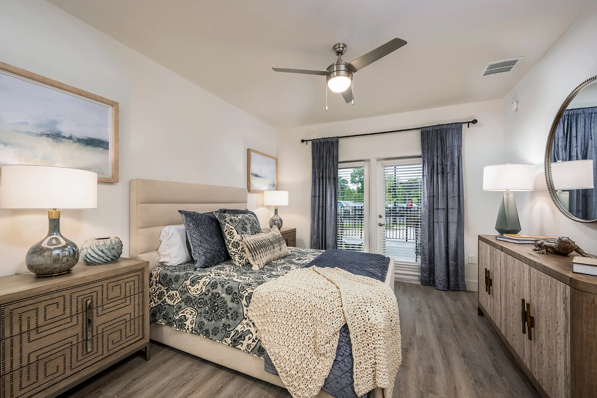 Furnished apartment bedroom